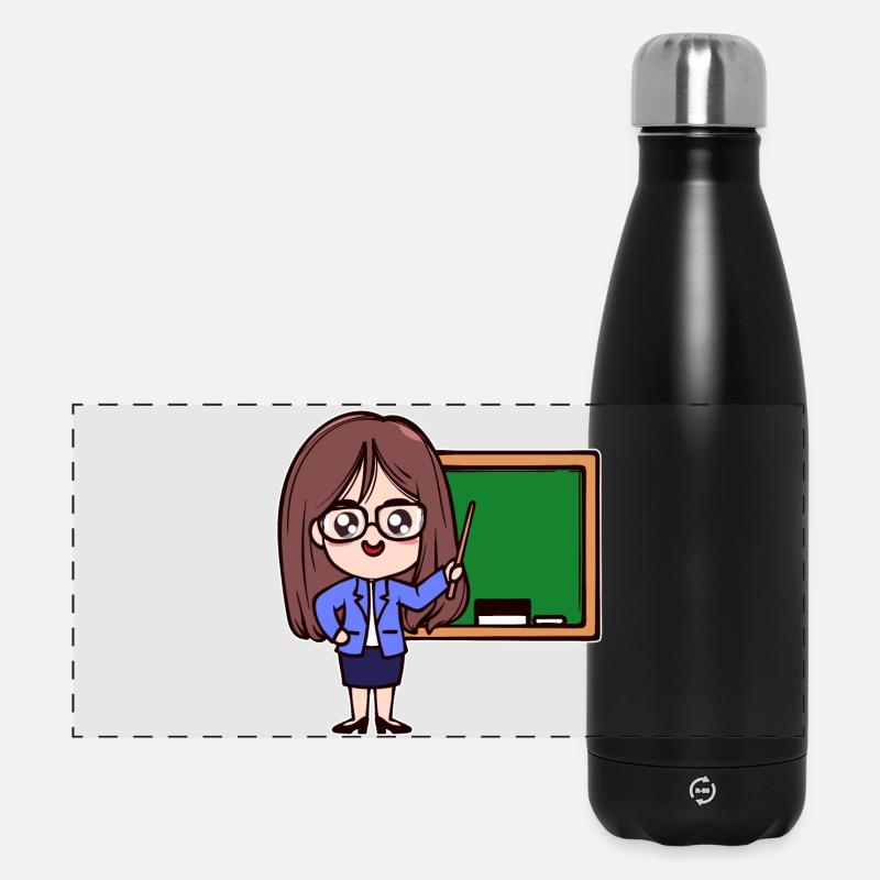 Teacher, Career, Success, Profession, Job, Supervisor - Panoramic Thermal Bottle 500 ml - black