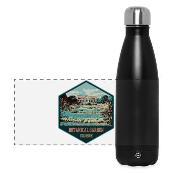 view of the Cologne Botanical Garden - Panoramic Thermal Bottle 500 ml - black - Front