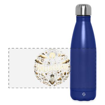 Hallelujah Kreisornament Lichtstrahlen - Panorama Isolierflasche 500 ml - Dunkelblau  - Vorne