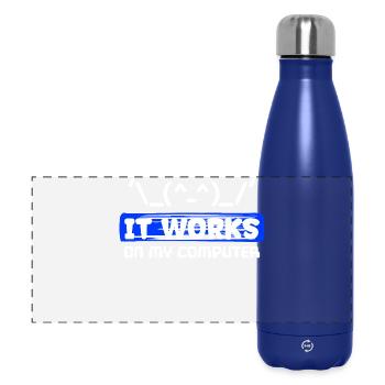 Debug Statement Bugfixing Scripting Code Developer - Panoramic Thermal Bottle 500 ml - dark blue  - Front
