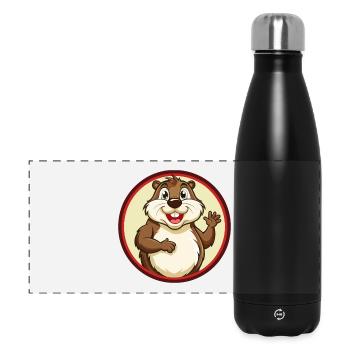 Gopher Bunte Kawaii Cartoon Figur Clipart - Panorama Isolierflasche 500 ml - Schwarz - Vorne