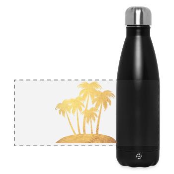 Palm Island Gold Vacation Luxury South Seas Ready for Vacation - Panoramic Thermal Bottle 500 ml - black - Front