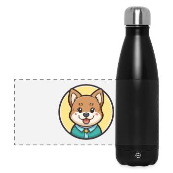 Techichi Chien Race Coloré Dessin Animé Kawaii Clipart - Gourde isotherme panoramique 500 ml - noir - Devant
