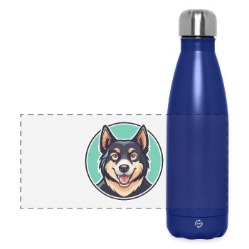 Montenegrinischer Berghund Hunderasse Lustige Karikatur - Panorama Isolierflasche 500 ml - Dunkelblau  - Vorne