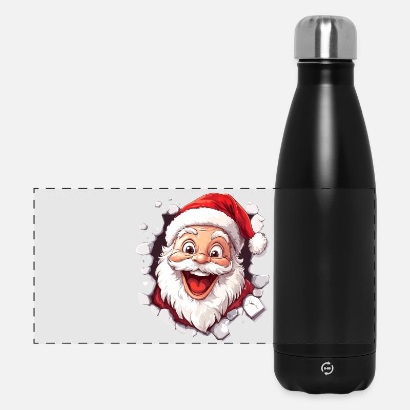 Merry Santa Claus - Panoramic Thermal Bottle 500 ml - black