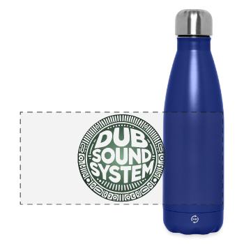 Logo dub sound system, pour les amoureux de musiqu - Gourde isotherme panoramique 500 ml - bleu foncé  - Devant