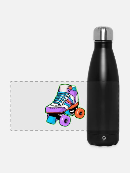 Rollschuh Schlittschuhläufer - Panorama Isolierflasche 500 ml - Schwarz