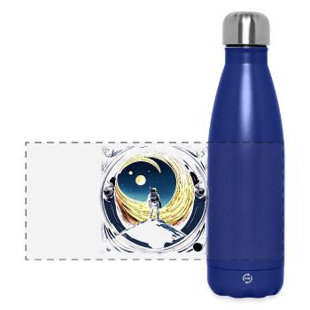 Space_01 - Panoramic Thermal Bottle 500 ml - dark blue  - Front