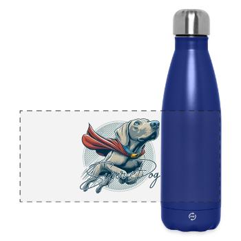 Grand chien braque de Weimar Weimi Cape cadeau - Gourde isotherme panoramique 500 ml - bleu foncé  - Devant
