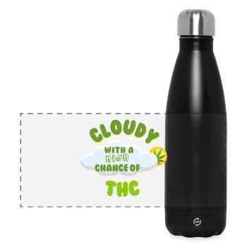 Cloudy THC Celebration Design - Panoramic Thermal Bottle 500 ml - black - Front