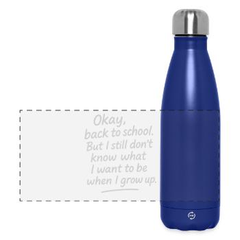 Back to School Funny Quote Design - Panoramic Thermal Bottle 500 ml - dark blue  - Front