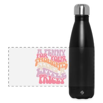 Loving Self Thoughts with Colorful Text - Panoramic Thermal Bottle 500 ml - black - Front