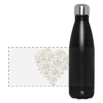 Liebe zum Kaffee V1 - Panorama Isolierflasche 500 ml - Schwarz - Vorne