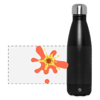 Colour Blot Splatter Orange-Yellow - Panoramic Thermal Bottle 500 ml - black - Front