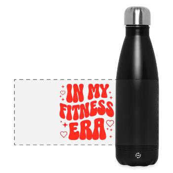 Fitness Girl Gym Motivation Sport Entraînement - Gourde isotherme panoramique 500 ml - noir - Devant