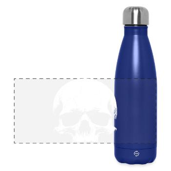 Totenschädel - Panorama Isolierflasche 500 ml - Dunkelblau  - Vorne