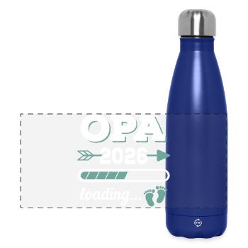Opa 2026 Loading Werdender Großater Geschenkidee - Panorama Isolierflasche 500 ml - Dunkelblau  - Vorne