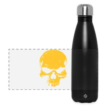 Contraste crâne jaune - Gourde isotherme panoramique 500 ml - noir - Devant