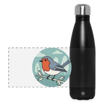 rouge-gorge - Gourde isotherme panoramique 500 ml - noir - Devant