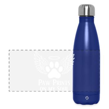 Pug Dog Nuage Ailes d’Ange Adieu Deuil - Gourde isotherme panoramique 500 ml - bleu foncé  - Devant