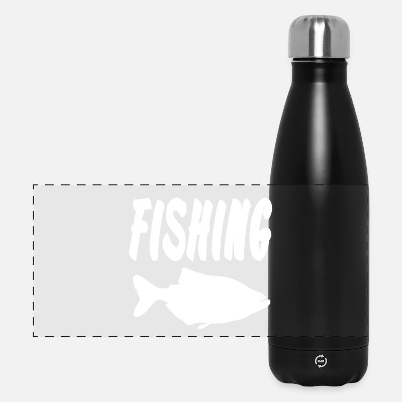 Angeln - Panorama Isolierflasche 500 ml - Schwarz