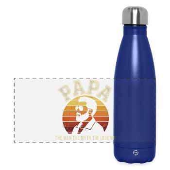 Papa Legend Retro Sun - Panoramic Thermal Bottle 500 ml - dark blue  - Front