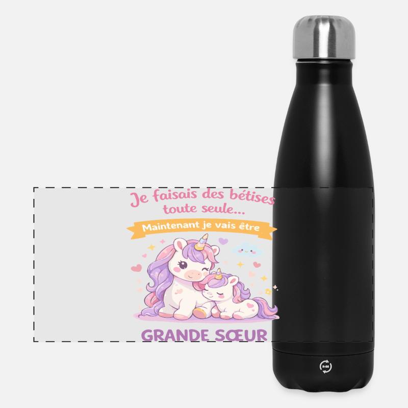 I was doing stupid things on my own - Panoramic Thermal Bottle 500 ml - black