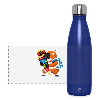Capybara 1st day of school | School enrollment children - Panoramic Thermal Bottle 500 ml - dark blue  - Front