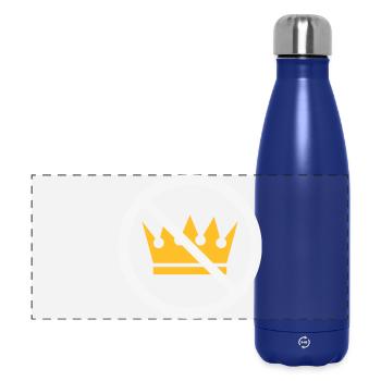 No Kings! (Protest Sign / NEG 2C) - Panoramic Thermal Bottle 500 ml - dark blue  - Front