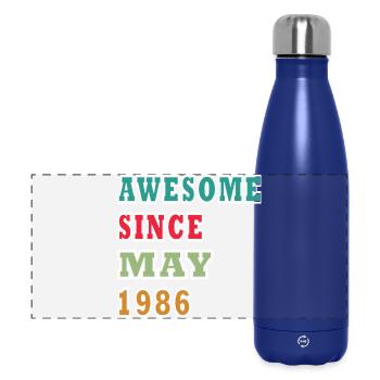 Birthday Greetings May 1986 - Panoramic Thermal Bottle 500 ml - dark blue  - Front