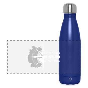 Koordinaten Helgoland - Panorama Isolierflasche 500 ml - Dunkelblau  - Vorne