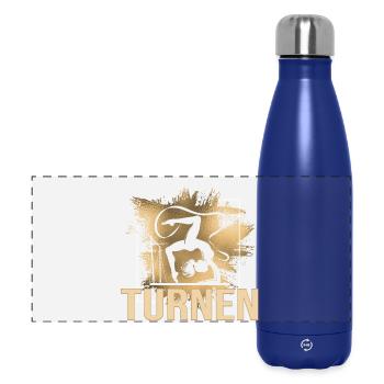 Turnen - Panorama Isolierflasche 500 ml - Dunkelblau  - Vorne