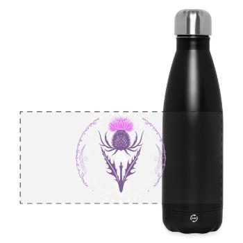Thistle with Triquetra Guarded by Nature - Panoramic Thermal Bottle 500 ml - black - Front