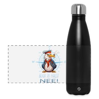 Bevor du fragst, Nee - Panorama Isolierflasche 500 ml - Schwarz - Vorne