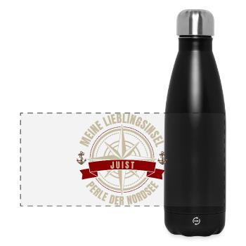 Meine Lieblingsinsel - Juist - Panorama Isolierflasche 500 ml - Schwarz - Vorne