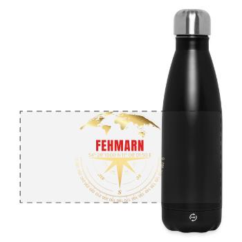 Koordinaten Fehmarn - Panorama Isolierflasche 500 ml - Schwarz - Vorne