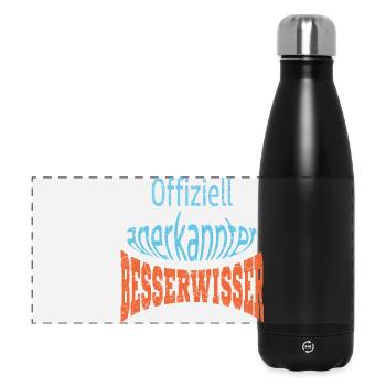Spruch - Panorama Isolierflasche 500 ml - Schwarz - Vorne