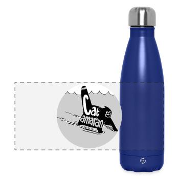 Type-o-Cat #16 CATamaran - Gourde isotherme panoramique 500 ml - bleu foncé  - Devant