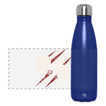 Backgammon | Jeu de société | Don - Gourde isotherme panoramique 500 ml - bleu foncé  - Devant
