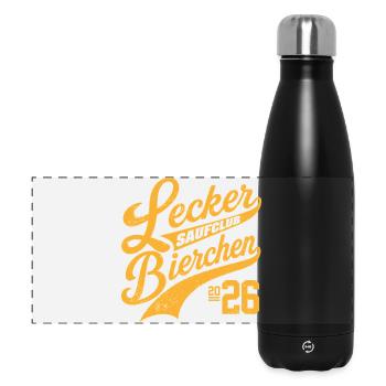 Lecker Bierchen Saufclub 2026 - Panorama Isolierflasche 500 ml - Schwarz - Vorne