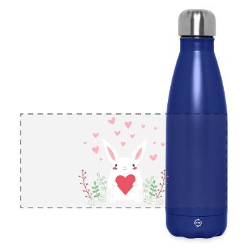 Eastern Bunny Easter Bunny Rabbit Ears Cute LOL - Panoramic Thermal Bottle 500 ml - dark blue  - Front