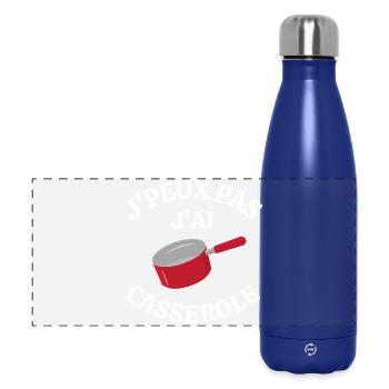 réforme des retraites, injustice, anarchie - Gourde isotherme panoramique 500 ml - bleu foncé  - Devant