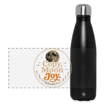 Lunar Joy Celestial Vintage-Design - Panorama Isolierflasche 500 ml - Schwarz - Vorne
