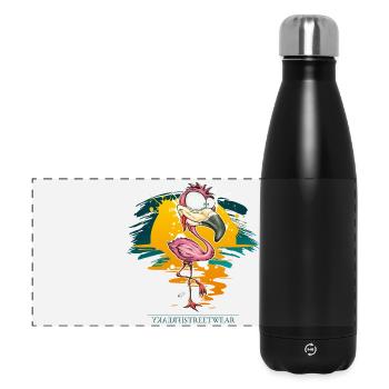 Flamingo Weirdo - Panoramic Thermal Bottle 500 ml - black - Front
