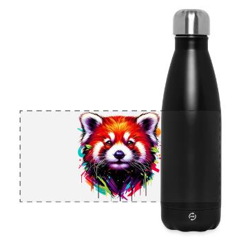 Kleiner Panda - Panorama Isolierflasche 500 ml - Schwarz - Vorne
