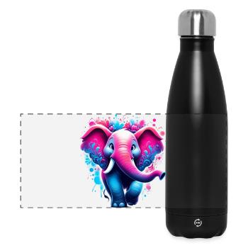 Elephant - Panoramic Thermal Bottle 500 ml - black - Front