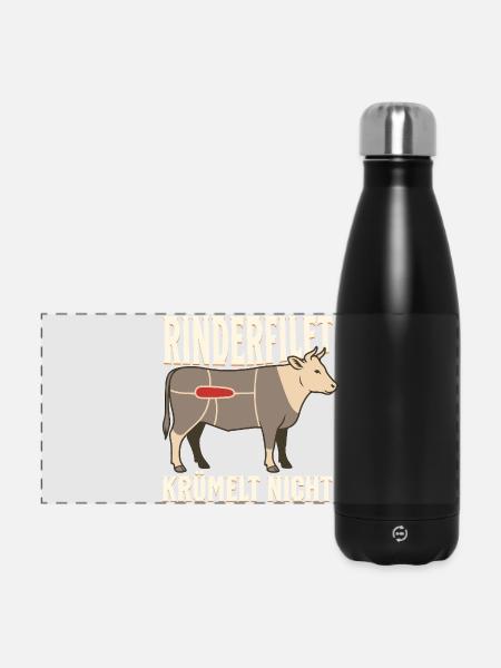 Rinderfilet krümelt nicht - Panorama Isolierflasche 500 ml - Schwarz