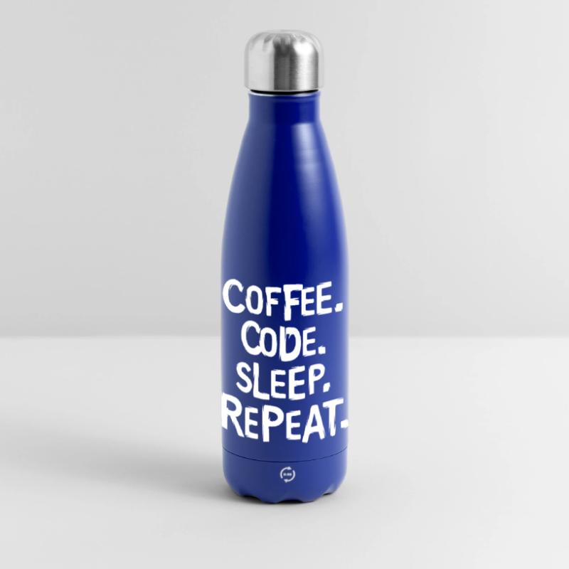 coffee code sleep - repeat Programmierer Arbeit Panorama Isolierflasche 500 ml