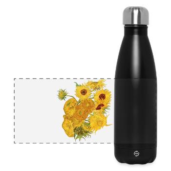 Vincent van Gogh Sonnenblumen Art history Shirt - Panorama Isolierflasche 500 ml - Schwarz - Vorne