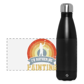 I’d Rather Be Painting - Panorama Isolierflasche 500 ml - Schwarz - Vorne